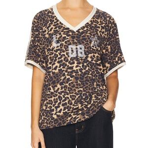 NWT Lioness Spectate Jersey Top in Leopard